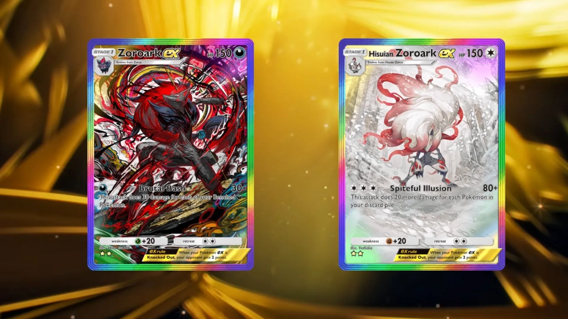 Zoroark ex and Hisuian Zoroark ex.jpg