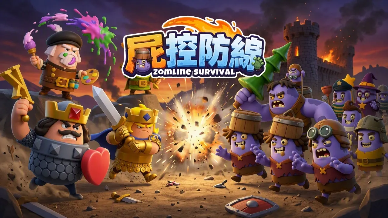 《屍控防線》美式卡通策略塔防手遊事前預約開啟!傳奇英雄「達文西」、「米開朗基羅」戰力爆發 image1