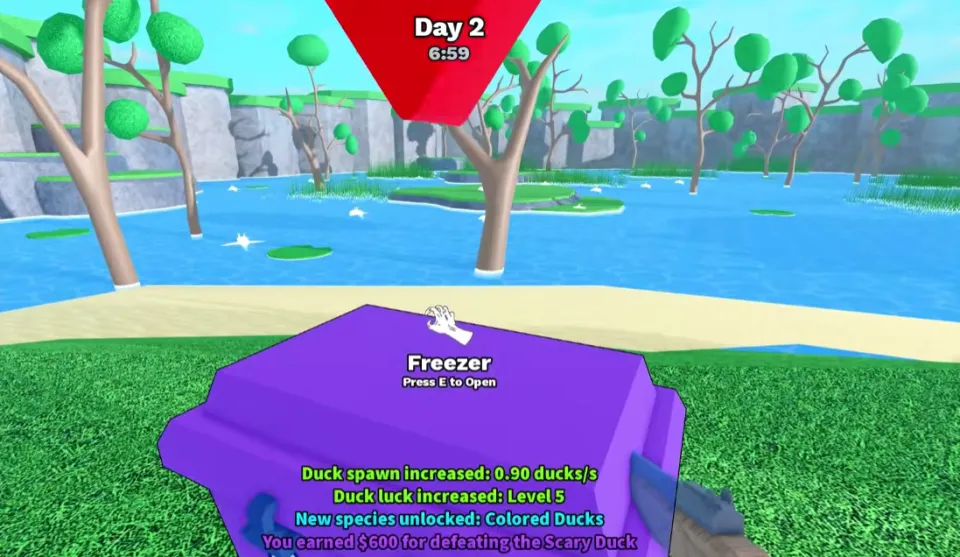 Catch 1 Billion Ducks freezer