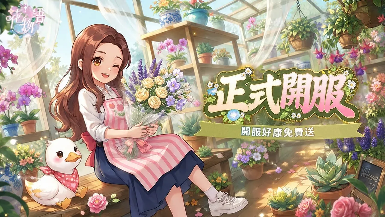 《花物語》雙平台正式上市!打造專屬療癒花店 真花、多肉植物免費送 把遊戲中的浪漫帶進現實 image1