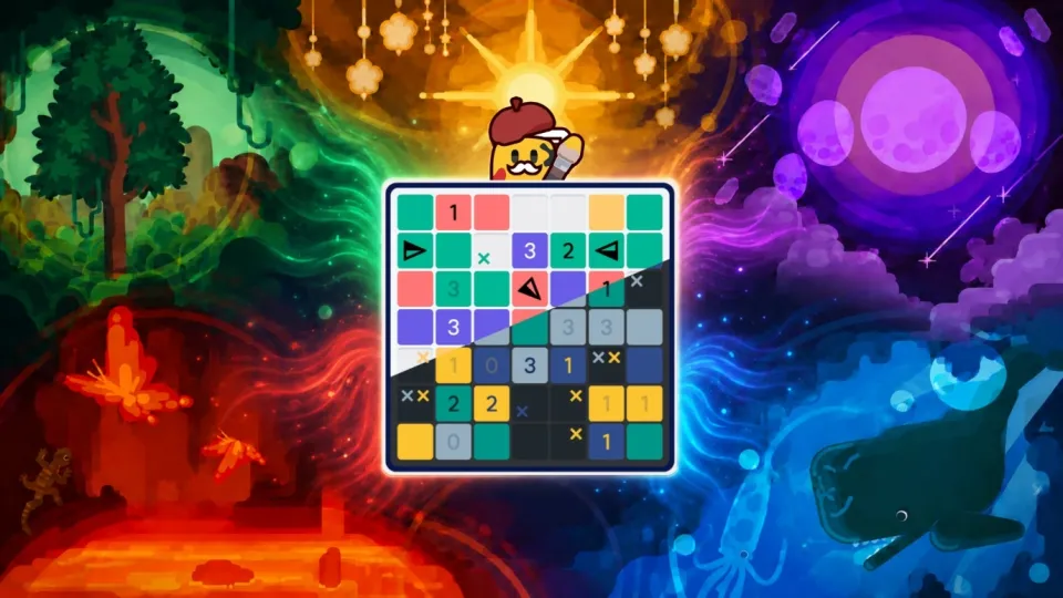 腦力極限再升級!Com2uS 益智神作《彩地雷》推出全新「世界畫家」全球連線活動 image1