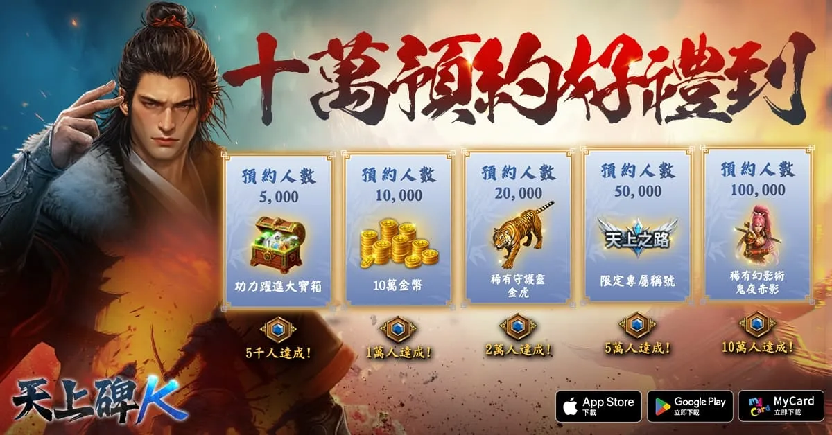 20261001 新聞稿:經典武俠手遊《天上碑K》今日雙平台正式上市!10 萬預約全解鎖 登入再送雙傳說召喚券 image8