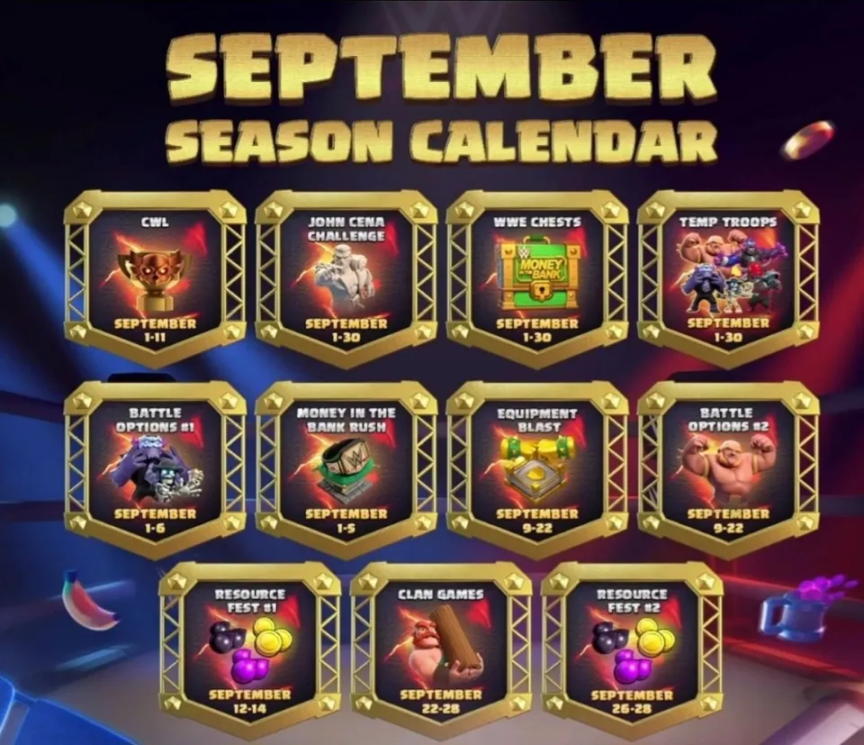 Clash of Clans x WWE Collab Event Calendar.jpg