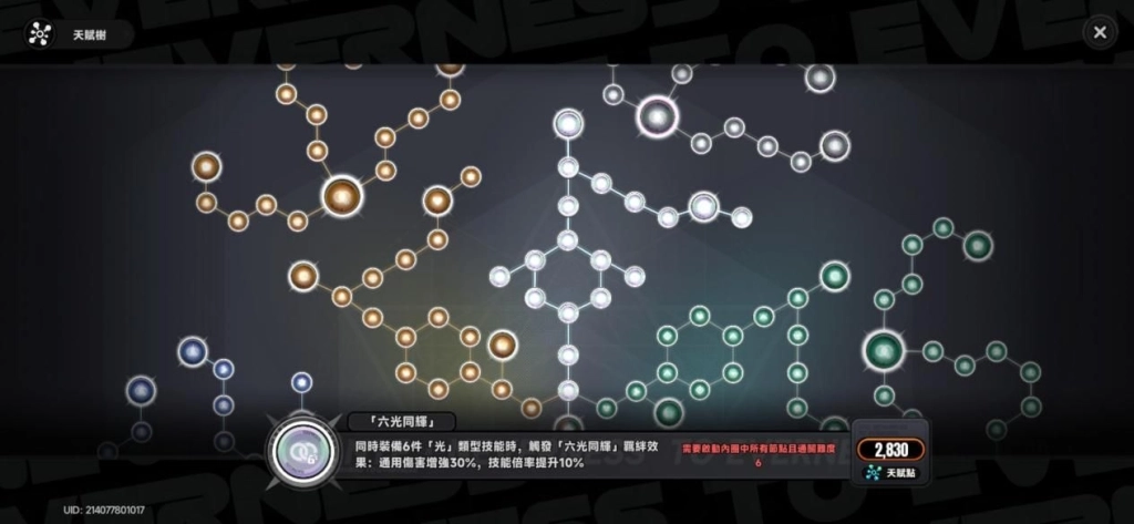 異環軌外迴響天賦點