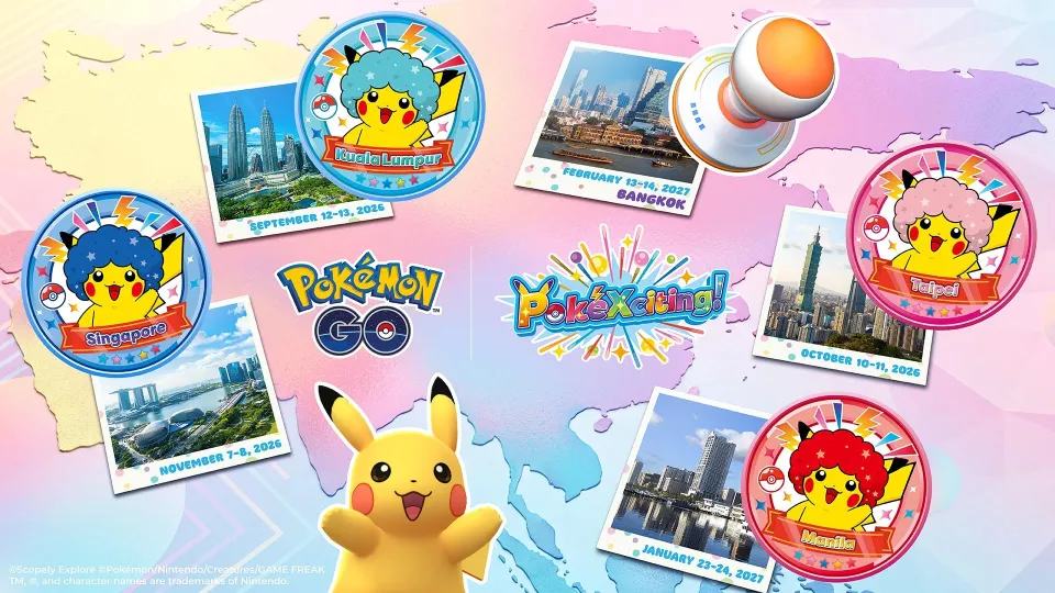 跟著「PokéXciting!」跨地區「GO集章趣」活動 探索亞太地區並遇見「PokéXciting!皮卡丘」! image2