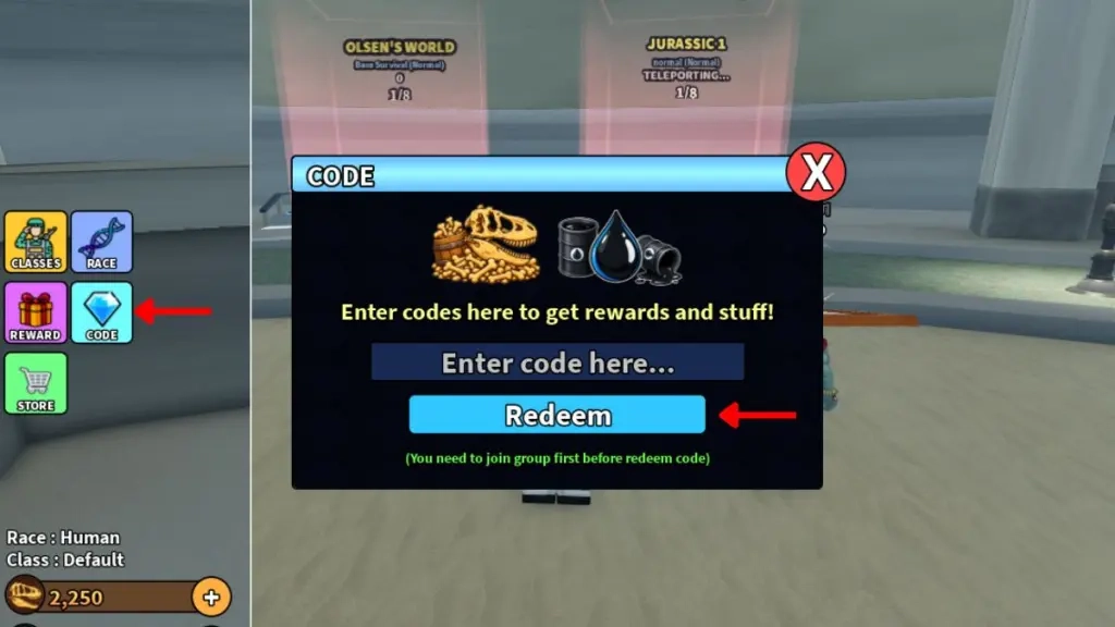 Roblox Dino World Codes ล่าสุด แจกโค้ดรับ Fossil และ Crude Oil ฟรี
