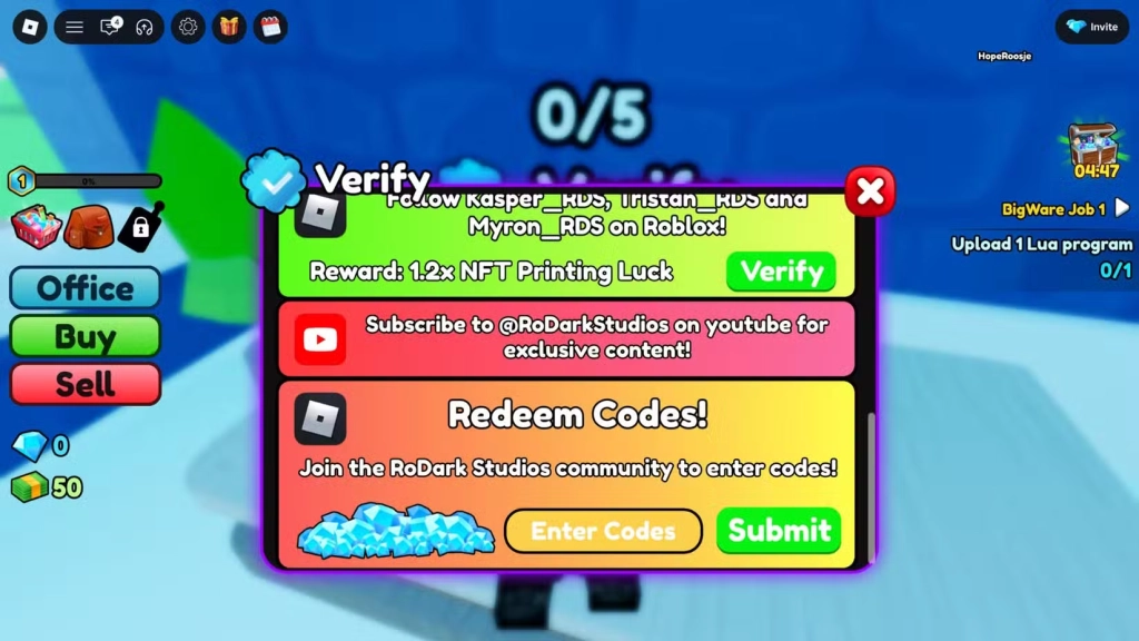 Roblox Code a Business Codes ล่าสุด แจก Diamonds และ Boosts ฟรี