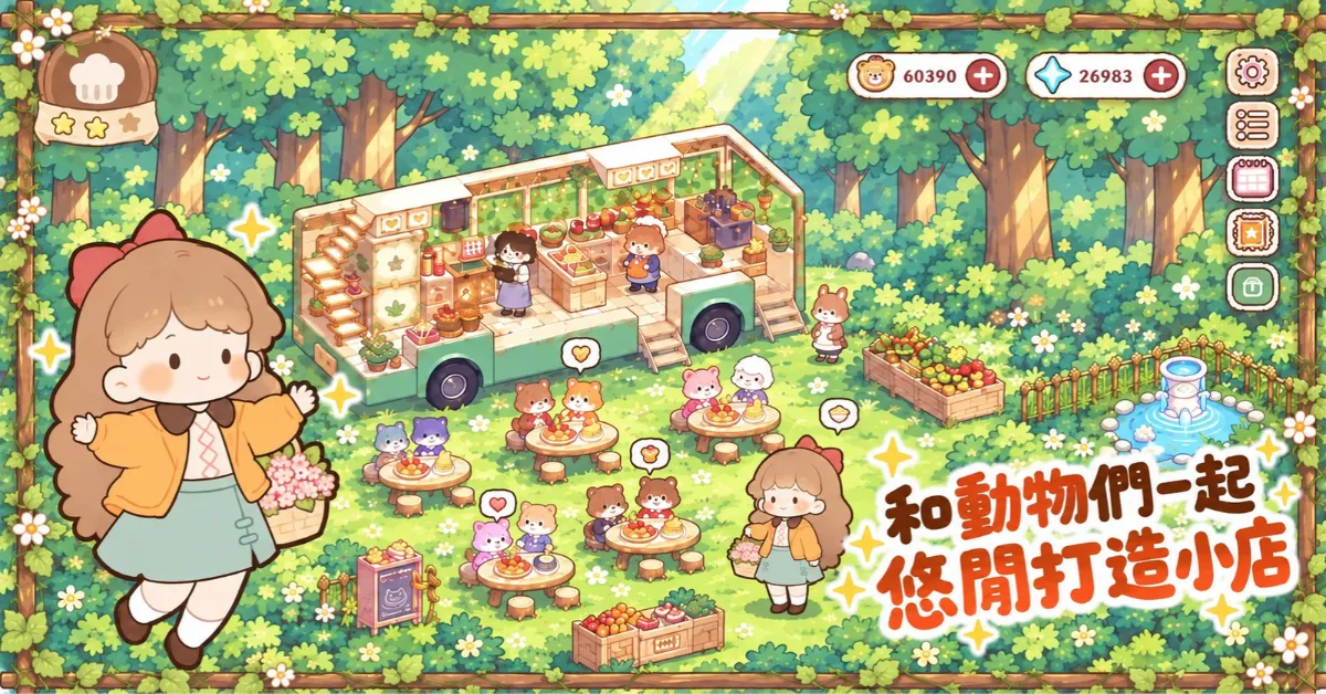 與可愛動物們經營森林餐車!新作遊戲『小小森林食光屋』於G123正式上線 image2