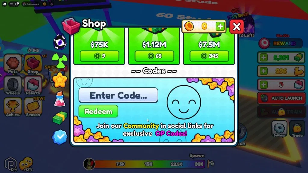Roblox Launch a Wheel Codes ล่าสุด รับ Potion, Egg และ Cash ฟรี