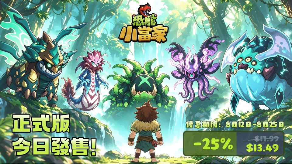 《恐龍小當家》8 月 12 日正式登陸 Steam: 當種田黨遇上 Roguelike魂,原始生存狂歡正式開啓!