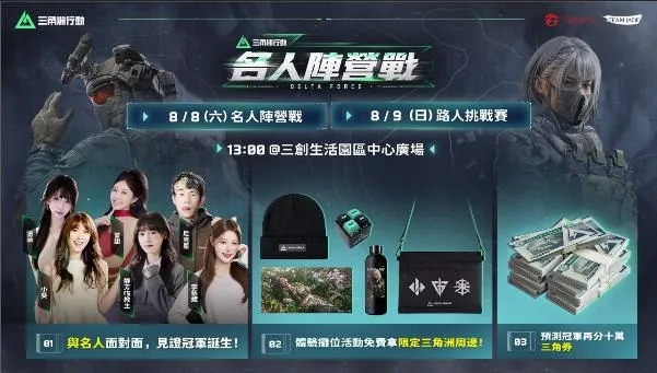 2026-08-06 Garena 新聞稿_《Garena 三角洲行動》「寶藏月」正式啟動!免費送 2,600 限時三角券,名人陣營戰、瑞斯盃接力開戰 image5