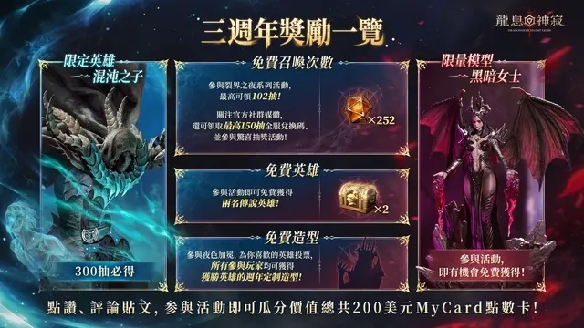 《龍息：神寂》三周年慶典盛大登場 玩家共創「混沌之子」降臨 秩序與混沌陣營對決一觸即發 image5