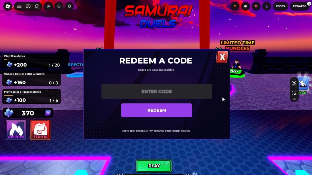 Roblox Samurai Duels Codes ล่าสุด แจกโค้ดรับ Shards ฟรี
