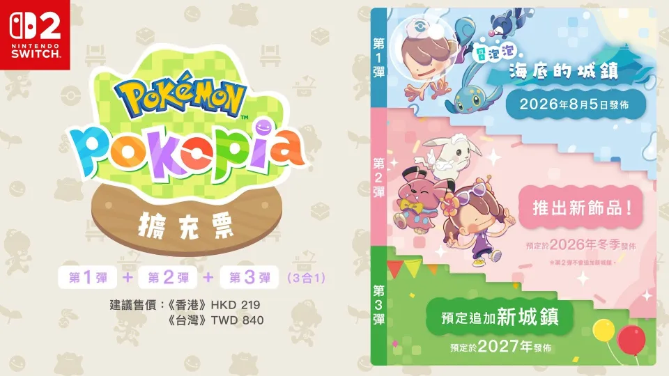 【0729新聞稿】悠閒打造城鎮的Nintendo Switch 2遊戲軟體《Pokémon Pokopia》付費新增內容第1彈確定於2026年8月5日發佈!同時公開第2彈後續消息! image36