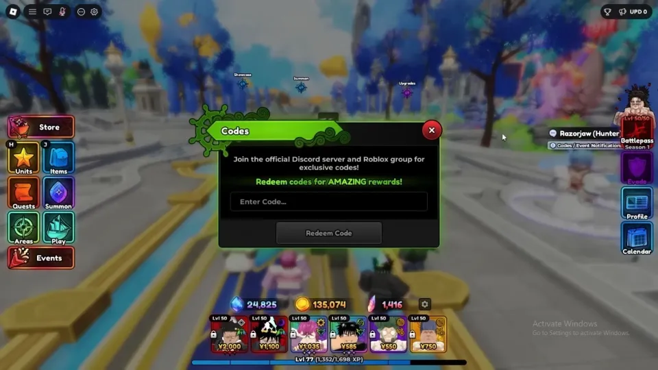 How to Redeem Anime Expeditions Codes